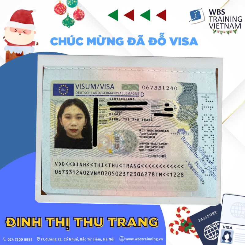 Đinh Thị Thu Trang - Đỗ VISA ngành Nhà Hàng