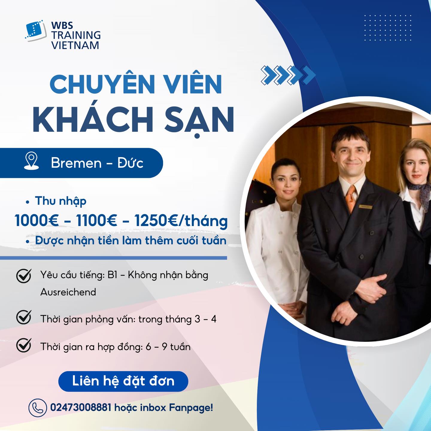 Chuyên viên khác sạn tại Đức