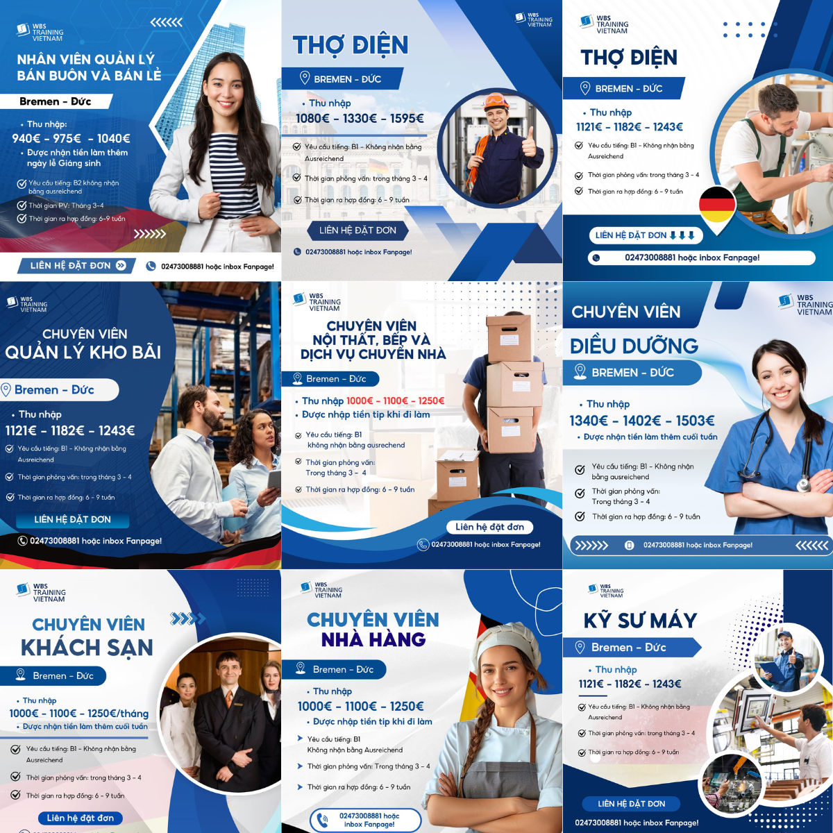 Mức lương các ngành nghề tại Đức